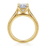 Gaze - Vintage Inspired 14K Yellow Gold Radiant Cut Solitaire Diamond Engagement Ring