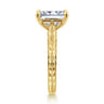 Gaze - Vintage Inspired 14K Yellow Gold Radiant Cut Solitaire Diamond Engagement Ring