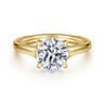 Gia - 14K Yellow Gold Round Diamond Engagement Ring - 0.25 ct