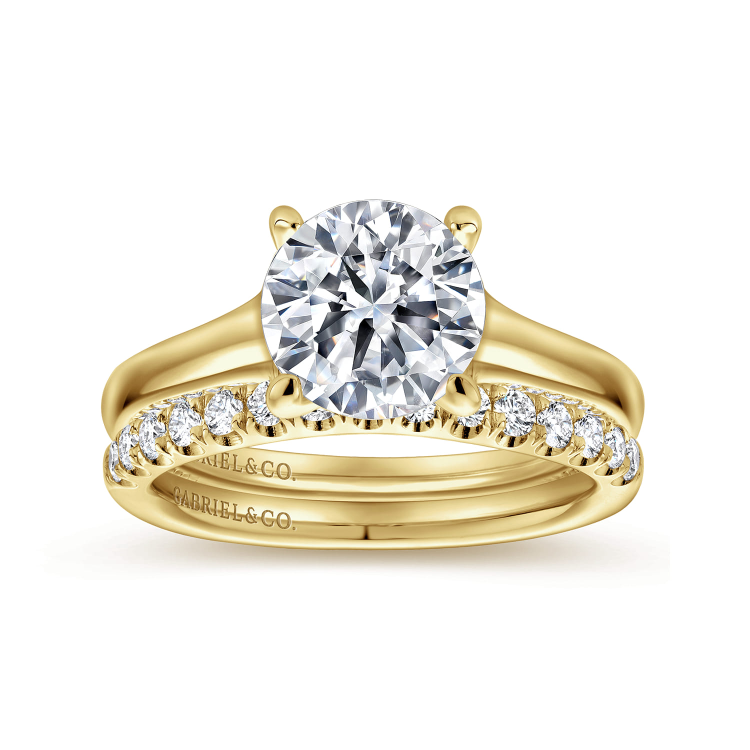 Gia - 14K Yellow Gold Round Diamond Engagement Ring - 0.25 ct - Shot 4