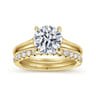 Gia - 14K Yellow Gold Round Diamond Engagement Ring - 0.25 ct