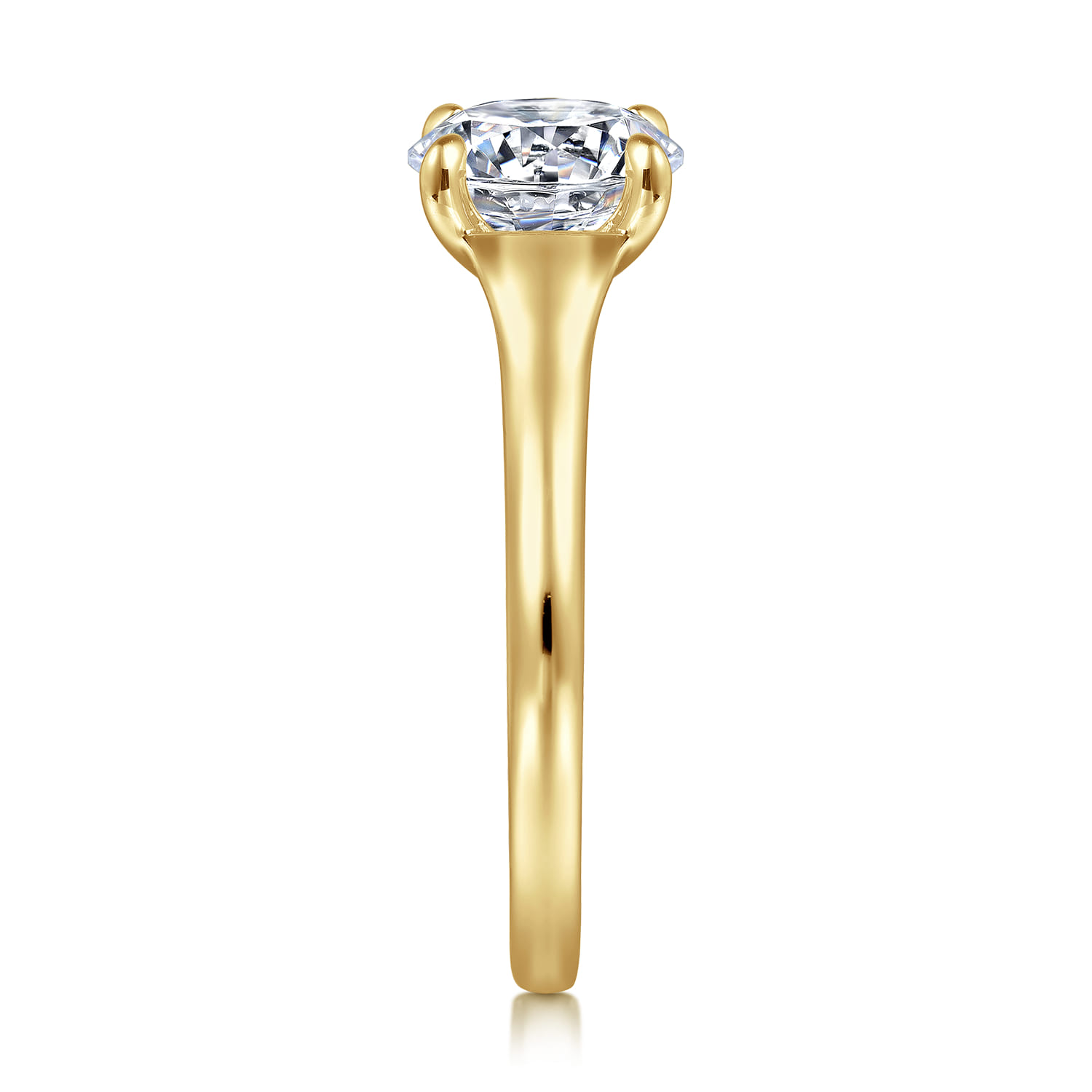 Gia - 14K Yellow Gold Round Diamond Engagement Ring - 0.25 ct - Shot 5