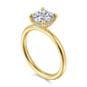 Elia - 14K Yellow Gold Solitaire Round Diamond Engagement Ring - 0.06 ct