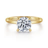 Elia - 14K Yellow Gold Solitaire Round Diamond Engagement Ring - 0.07 ct