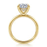 Elia - 14K Yellow Gold Solitaire Round Diamond Engagement Ring - 0.07 ct
