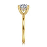 Elia - 14K Yellow Gold Solitaire Round Diamond Engagement Ring - 0.07 ct