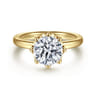 Liona - 14K Yellow Gold Round Solitaire Diamond Engagement Ring - 0.05 ct