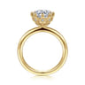Liona - 14K Yellow Gold Round Solitaire Diamond Engagement Ring - 0.05 ct