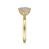 Liona - 14K Yellow Gold Round Solitaire Diamond Engagement Ring - 0.05 ct