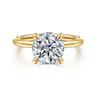 Cari - 14K Yellow Gold Round Diamond Engagement Ring - 0.08 ct
