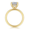 Cari - 14K Yellow Gold Round Diamond Engagement Ring - 0.08 ct