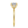 Cari - 14K Yellow Gold Round Diamond Engagement Ring - 0.08 ct