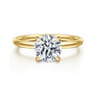 Cari - 14K Yellow Gold Round Diamond Engagement Ring - 0.06 ct