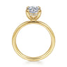 Cari - 14K Yellow Gold Round Diamond Engagement Ring - 0.06 ct