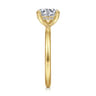 Cari - 14K Yellow Gold Round Diamond Engagement Ring - 0.06 ct