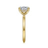 Cari - 14K Yellow Gold Round Diamond Engagement Ring - 0.07 ct