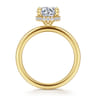 Rainah - 14K Yellow Gold Round Diamond Engagement Ring - 0.11 ct