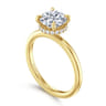 Rainah - 14K Yellow Gold Round Diamond Engagement Ring - 0.11 ct