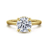 Rainah - 14K Yellow Gold Round Diamond Engagement Ring - 0.12 ct