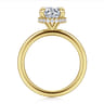 Rainah - 14K Yellow Gold Round Diamond Engagement Ring - 0.12 ct