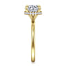 Rainah - 14K Yellow Gold Round Diamond Engagement Ring - 0.12 ct