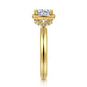 Deedie - 14K Yellow Gold Bezel Prong Round Diamond Engagement Ring - 0.15 ct
