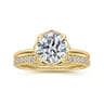 Cassi - 14K Yellow Gold Round Diamond Engagement Ring - 0.06 ct