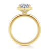 Cassi - 14K Yellow Gold Bezel Prong Round Diamond Engagement Ring - 0.06 ct