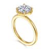 Cassi - 14K Yellow Gold Bezel Prong Round Diamond Engagement Ring - 0.06 ct