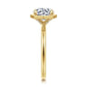 Cassi - 14K Yellow Gold Bezel Prong Round Diamond Engagement Ring - 0.06 ct