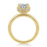 Catallina - 14K Yellow Gold Bezel Prong Round Diamond Engagement Ring - 0.17 ct