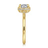 Catallina - 14K Yellow Gold Bezel Prong Round Diamond Engagement Ring - 0.17 ct