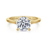 Ericka - 14K Yellow Gold Round Diamond Engagement Ring - 0.13 ct