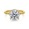 Aldon - 14K Yellow Gold Round Diamond Engagement Ring - 0.14 ct