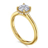 Aldon - 14K Yellow Gold Round Diamond Engagement Ring - 0.07 ct