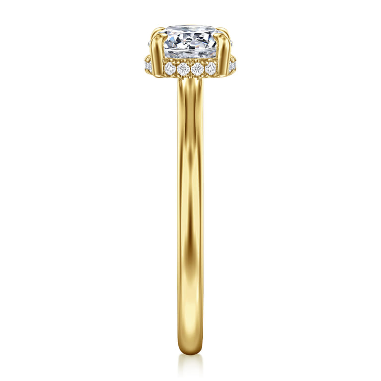 Aldon - 14K Yellow Gold Round Diamond Engagement Ring - 0.07 ct - Shot 5