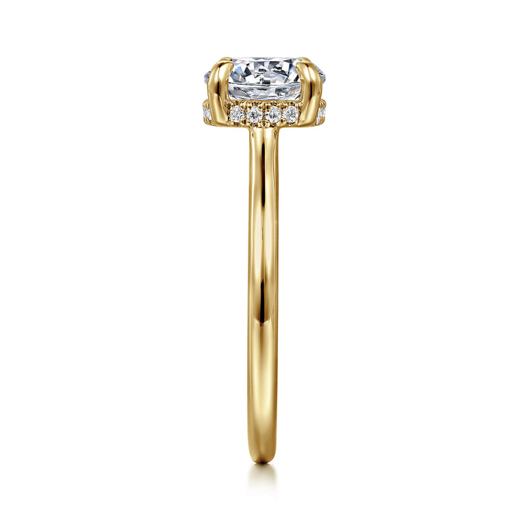 Aldon - 14K Yellow Gold Round Solitaire Diamond Engagement Ring - 0.08 ct - Shot 5