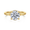 Aldon - 14K Yellow Gold Round Diamond Engagement Ring - 0.1 ct