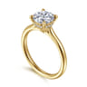 Badia - 14K Yellow Gold Round Solitaire Diamond Engagement Ring - 0.06 ct