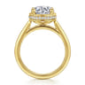 Reece - 14K Yellow Gold Round Bezel Prong Diamond Engagement Ring - 0.11 ct