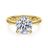 Sandi - 14K Yellow Gold Round Diamond Engagement Ring - 0.13 ct
