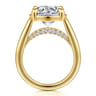 Geo - 14K Yellow Gold Round Diamond Engagement Ring - 0.16 ct