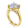 Geo - 14K Yellow Gold Round Diamond Engagement Ring - 0.16 ct