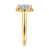 Geo - 14K Yellow Gold Round Diamond Engagement Ring - 0.16 ct
