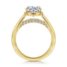 Geo - 14K Yellow Gold Bezel Prong Round Diamond Engagement Ring - 0.16 ct