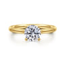 Azucena - 14K Yellow Gold Round Solitaire Diamond Engagement Ring - 0.05 ct