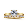 Azucena - 14K Yellow Gold Round Solitaire Diamond Engagement Ring - 0.05 ct