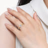 Azucena - 14K Yellow Gold Round Solitaire Diamond Engagement Ring - 0.05 ct