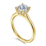 Azucena - 14K Yellow Gold Round Solitaire Diamond Engagement Ring - 0.06 ct
