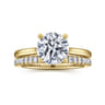 Azucena - 14K Yellow Gold Round Solitaire Diamond Engagement Ring - 0.06 ct
